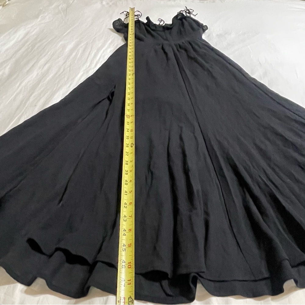 Reformation‎ Selma Black Ruffle-Trim Midi Dress with Side Slit - Picture 10 of 16